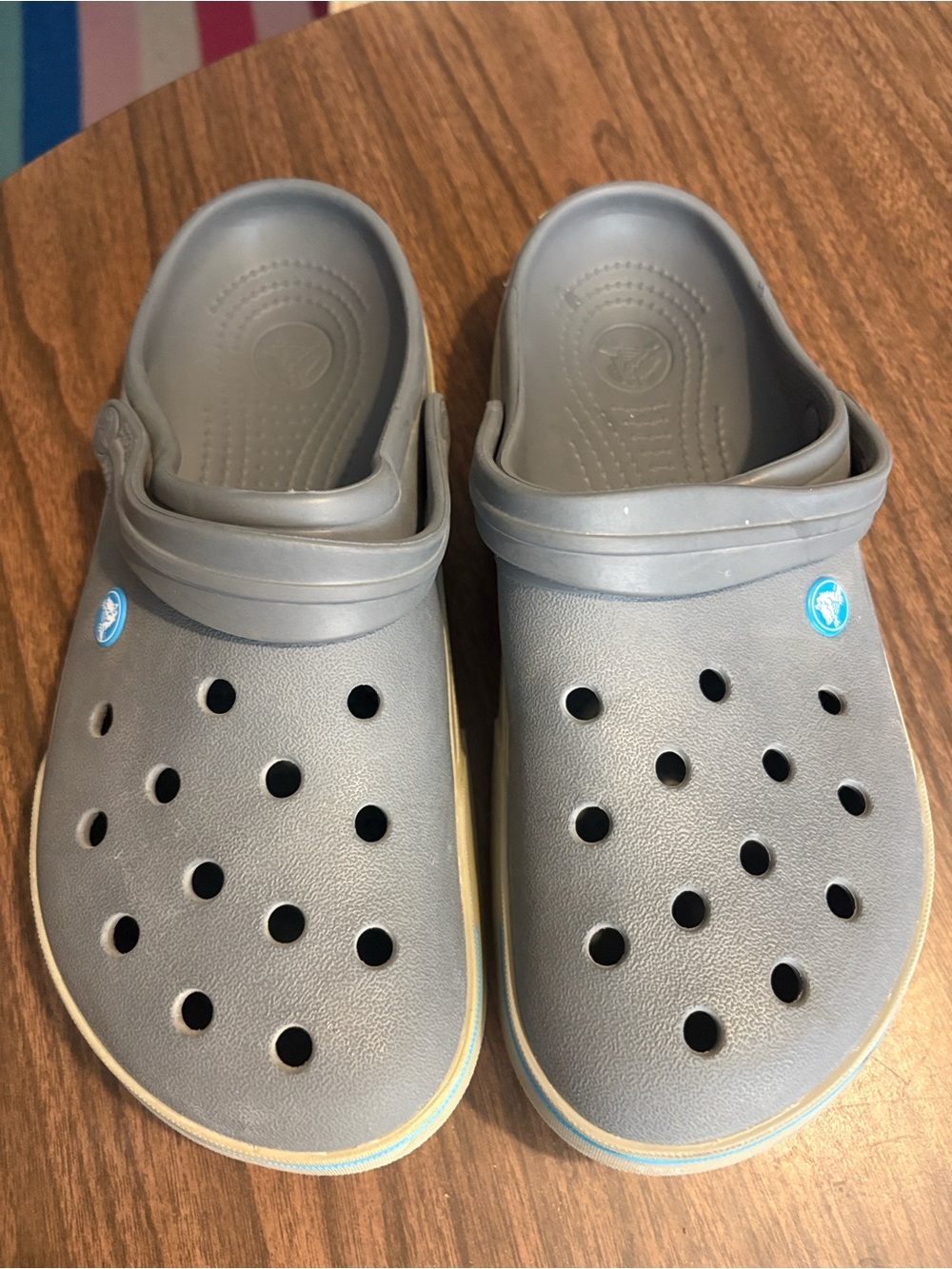 Crocs Crocband Unisex Men’s 10 Womens 12 Gray Slip On Clog Shoes